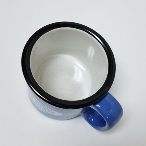 Iowa State University Campfire Mug Blue Speckle - Picture 2 of 7